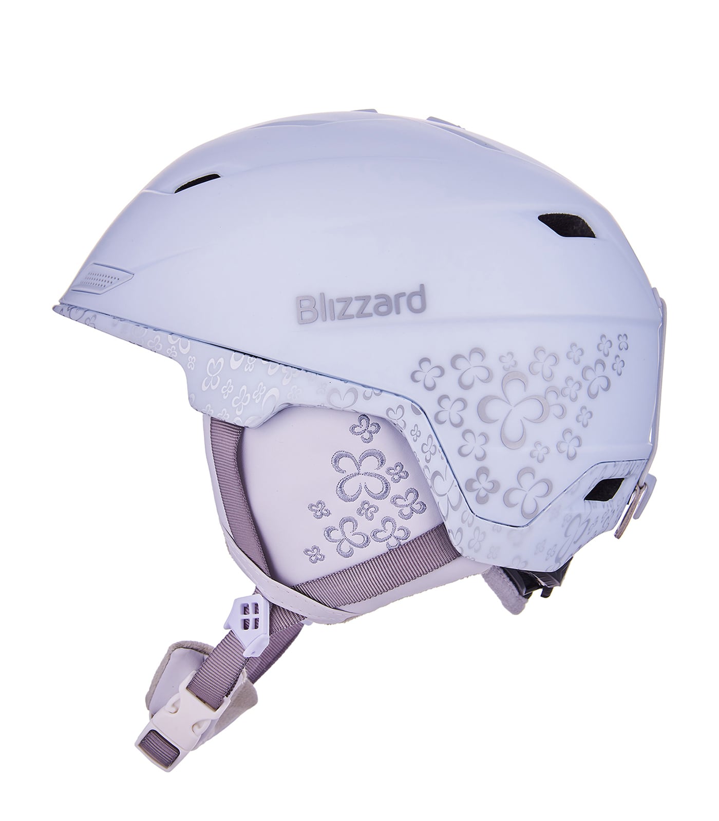 Viva Double ski helmet, white matt/transp.flowers